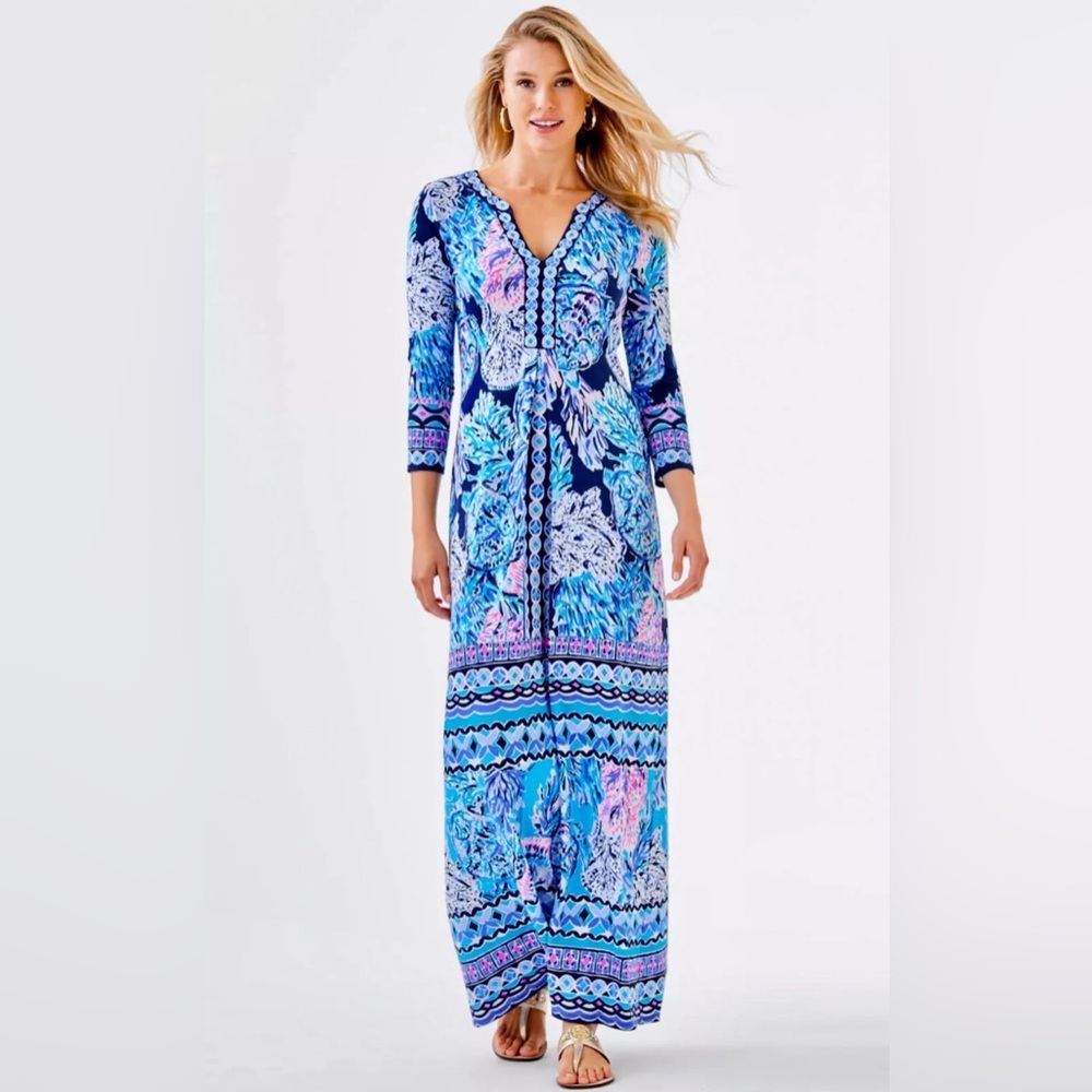 Lilly Pulitzer Melli Maxi Dress Party In Paradise Size XL
